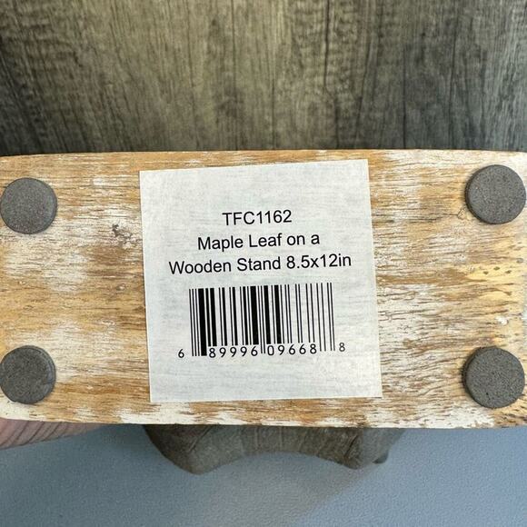 Rustic Maple Leaf Decor Mango Wood NEW FAST SHIP - Picture 9 of 9